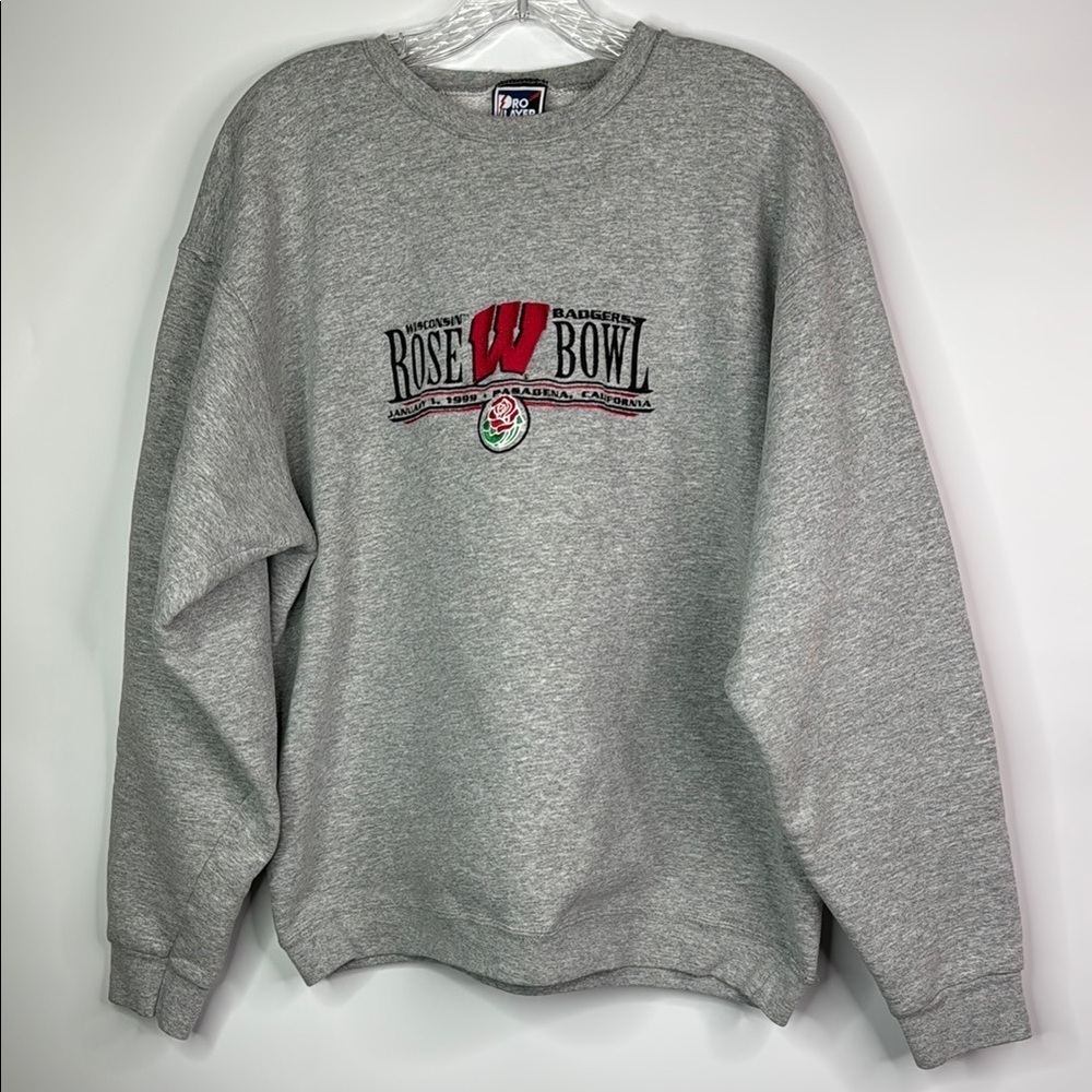 Vintage Pro Player Rose Bowl 1999 Grey Crewneck Sweatshirt Size XL
